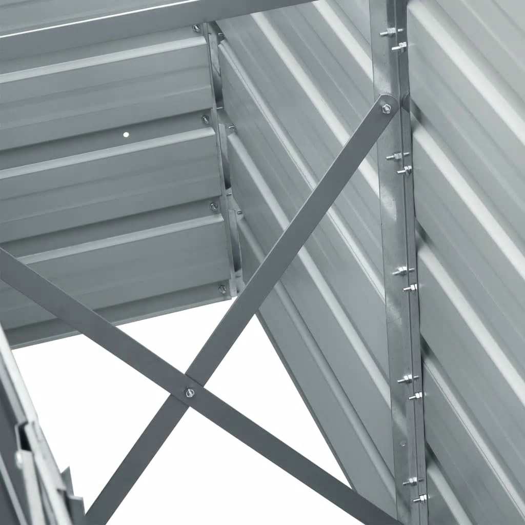 Garden Raised Bed Galvanized Steel 240*40*45 cm Gray