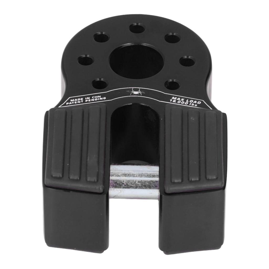 Flat Tow Hook Mount 16000lb Loading Wear Resistant Rustproof Winch Shackle Connector Mount with Rubber Side Guard for Trucks