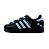 Adidas Originals Superstar 2 Abrasion Resistant Abrasion Resistant Low top Skateboard Shoes Women's Black Blue JI0079( team927-)