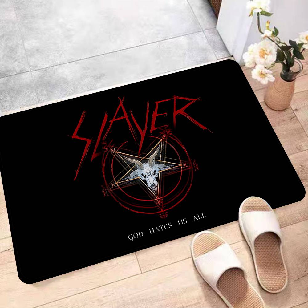 Heavy Metal S-slayer Band Entrance Door Mat Nordic Style Bedroom Living Room Doormat Home Balcony Anti-Slip Modern Home Decor