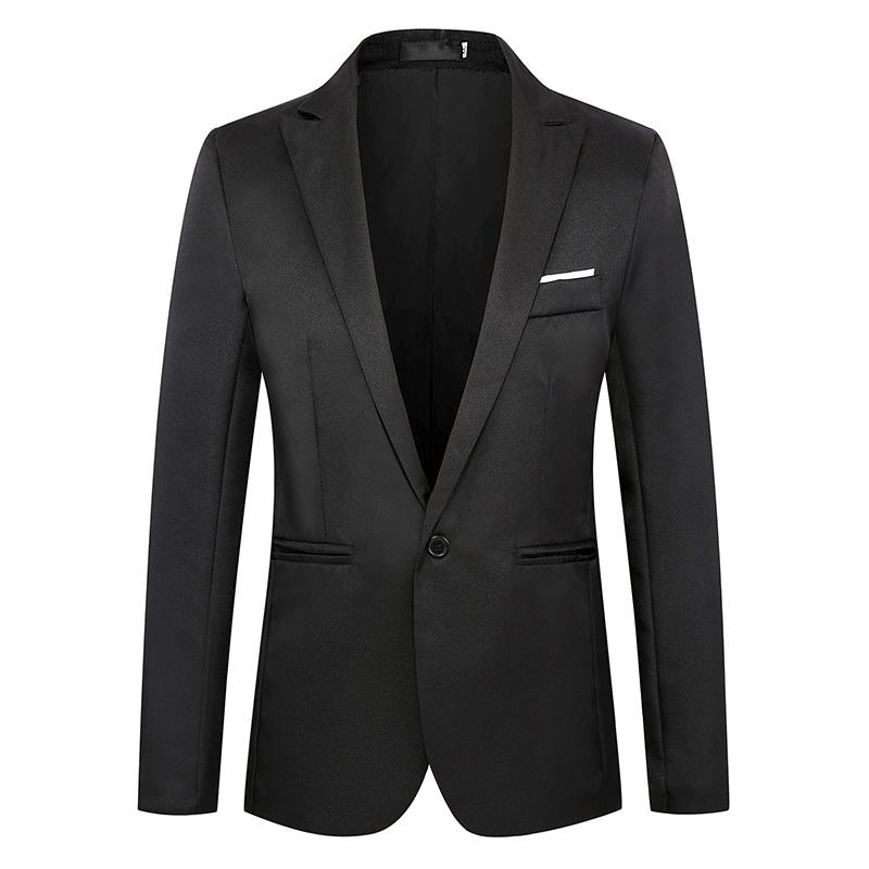 Summer Men's Casual Suit Business Office Trendy Non-ironing Anti-wrinkle Suit Jacket Solid Color Slim Fit Men's Suit