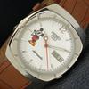 5 AUTOMATIC VINTAGE JAPAN 7009A MENS WHITE COLOR DIAL WATCH A700600-5 R203-a700600