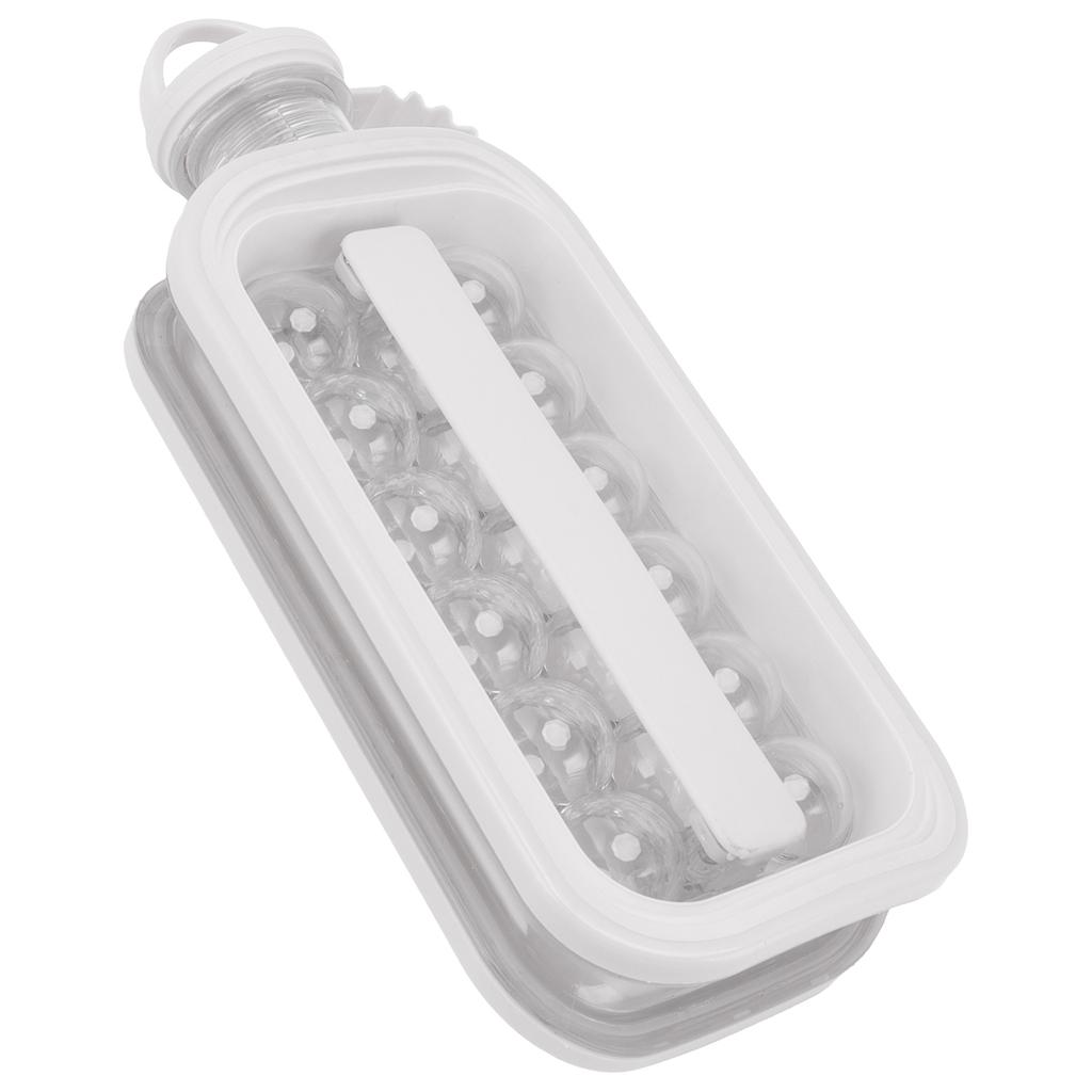 Foldable Ice Ball Maker Kettle Portable Silicone Plastic Ice Making Bottle Mold for Home Use Grey