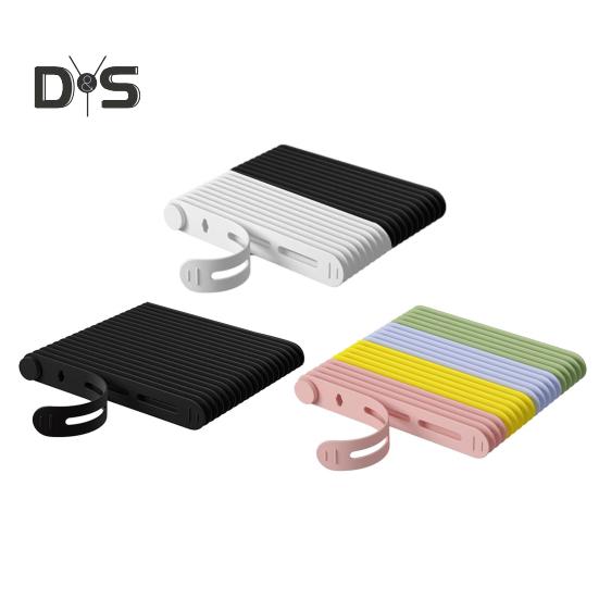 38Pcs/Set Silicone Cable Tie Writable Label Tag Earphone Phone Power Cord Bundling Strap Reusable Elastic Wire Management Organizer Wrap