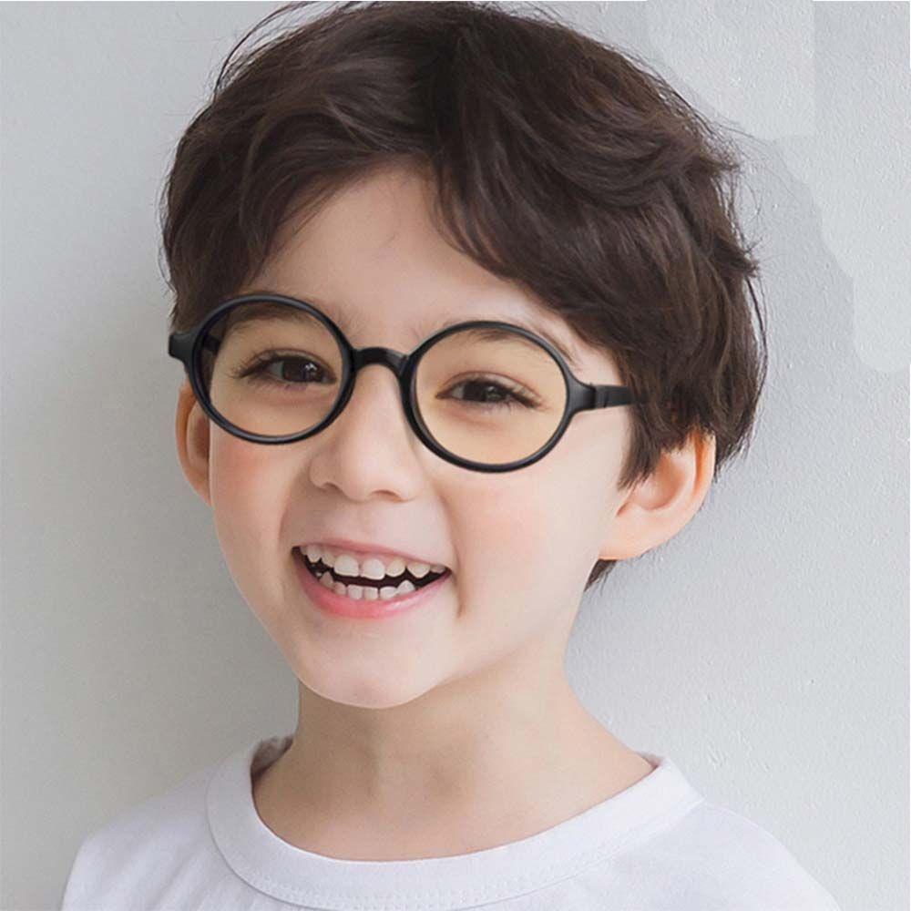 Круглая ультра легкая оправа, антисиние очки, детские очки, защита глаз, детские очки