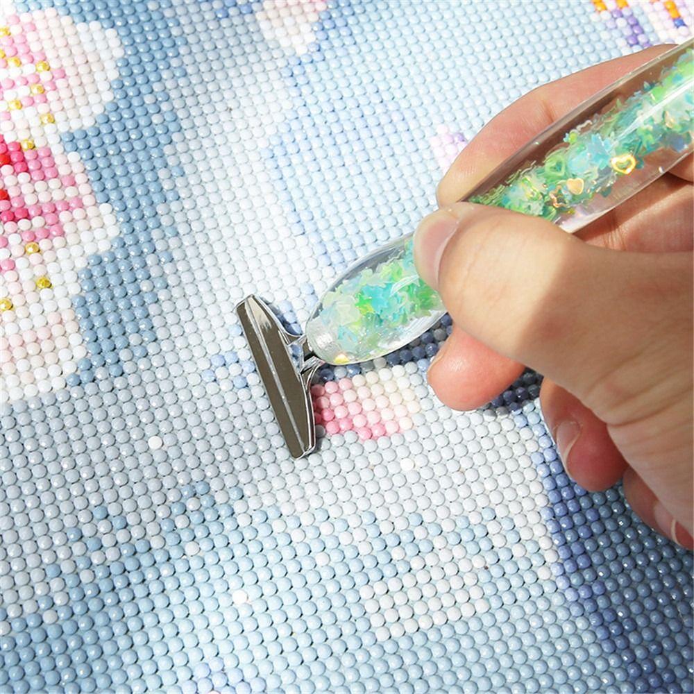 Ручка для выкладки алмазной мозаики, аксессуары для алмазной вышивки, ручки для алмазной живописи крестиком, светящаяся ручка для выкладки алмазов