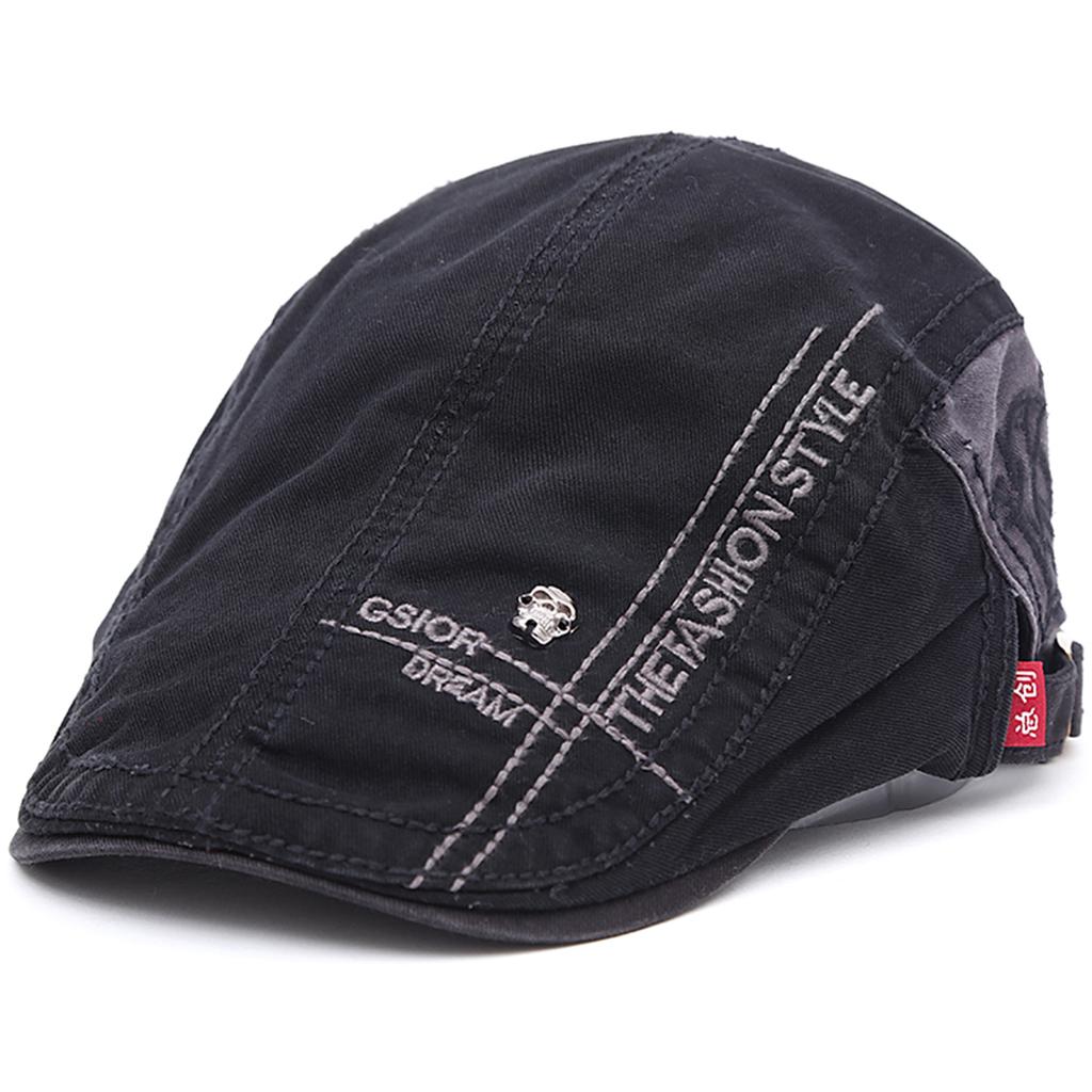 Мужские кепки с полосками черепа, кепки газетчиков, шляпы британских художников, весенние и осенние, регулируемые плоские кепки в стиле хип-хоп, береты, кепки с козырьком