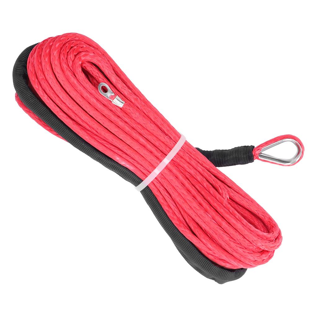 Winch Cable 4.8mmx15m Synthetic   5500lbs Breaking Strength Waterproof for ATV UTV Trailer
