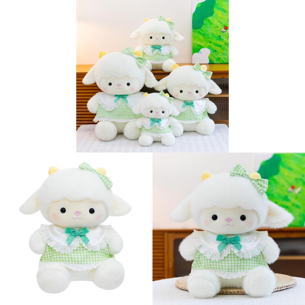 Dreamland Style Cartoon Plush Lamb Doll With Pp Cotton Filling For Home Decoration