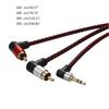 90-градусные RCA-разъемы 3,5 мм на 2 RCA Музыкальный стереокабель Разветвитель "папа" для ТВ ПК Усилителя Кабель для наушников Динамика