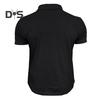 Men's Lapel T-shirt with Chest Pockets Short Sleeve Button-up Collar Tee Solid Color Casual Pullover Tee Shirt for Gym Streetwear