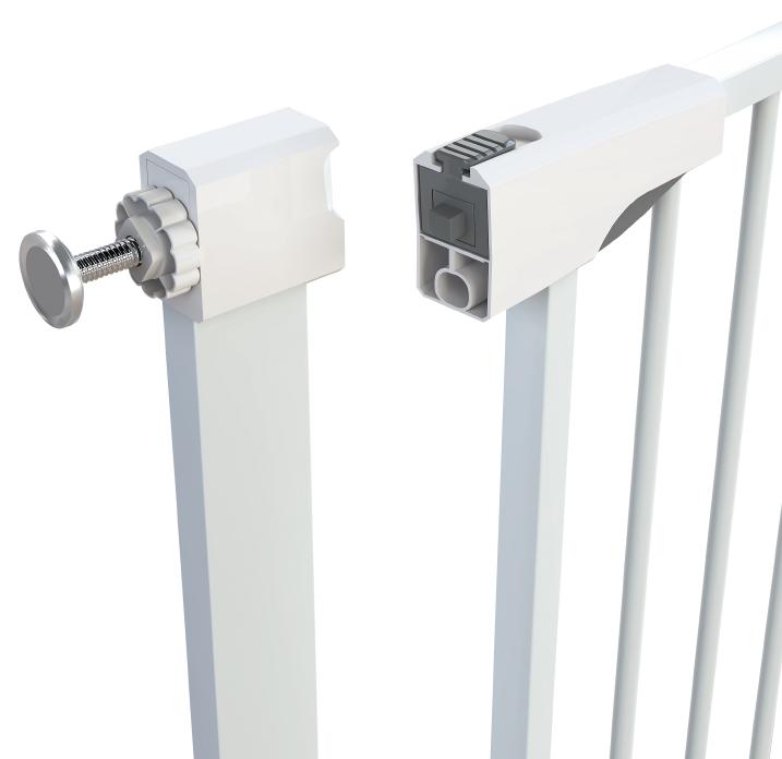 Stair safety gate for dogs, width 173-180cm, door barrier, expandable