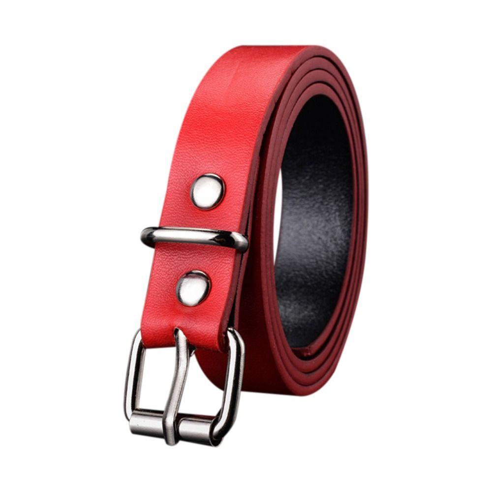 Design Retro Casual Thin Waist Strap Trouser Dress Belts Pin Buckle Waistband Children Leather Belt