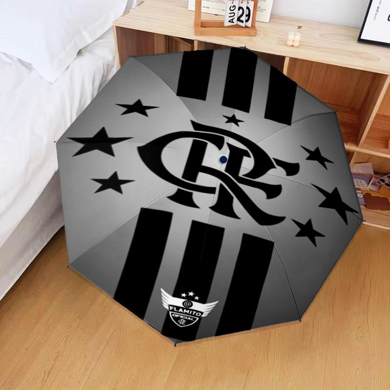 1PC Flumi-nense Crest Wings Printed Umbrella Folding umbrella, automatic umbrella 8-Frame for Travel, camping Fan gifts Christmas Gifts