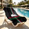 South Sydney Rabbitohs Print Beach Towel Design, Soft, Lightweight. for Home Bathroom, Spa, Pool, Yoga, Surfing, Camping, Gift for Family, Friend
