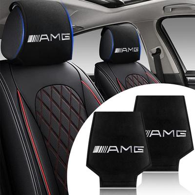 Защитные чехлы на подголовники автомобильных сидений Аксессуары для Mercedes Benz AMG W212 W205 W246 W177 W176 W213 GLC GLE GLS ML Лампа с лазерной проекцией логотипа
