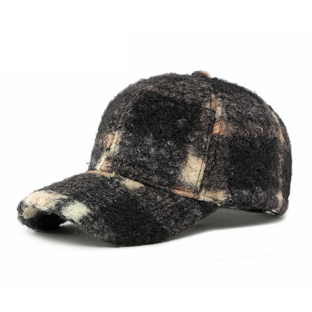 Осенне-зимняя шляпа Мужская Женская Бейсболка Кепка с жестким верхом Кепка из овечьей шерсти Шляпа от солнца