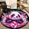 1pc Crystal Panda Chair Carpet for Office, Non-slip, Soft and Durable Rug, Perfect for Office, Living Room yy251103190