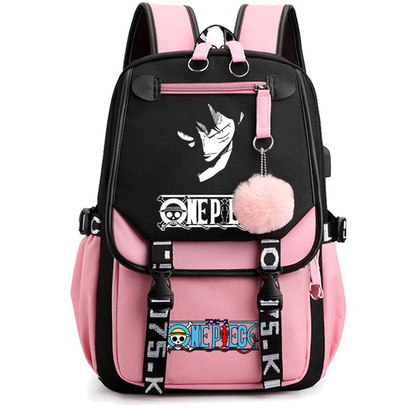 Anime One Piece College Computer Backpack Creative Knapsack Versatile Book Bag for Kid Gifts Men Women Travel Bag Leisure Bag Rucksack Mochila