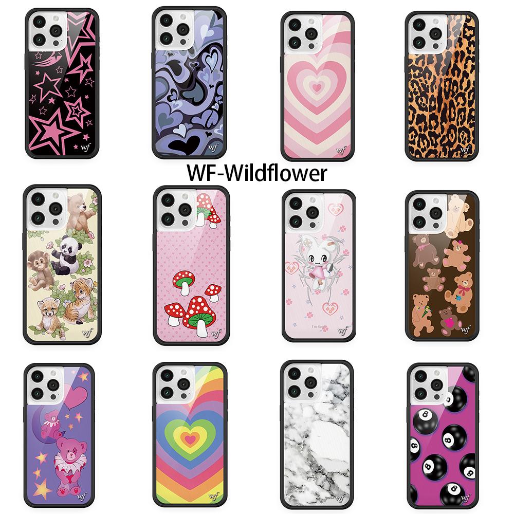 Чехол для телефона Wildflower 3D Звезда Гриб для iPhone 16 15 14 13 12 17 Pro Max Plus Air WF Мишка Милый Леопард Сафари Малыши Чехол