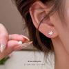 Серьги-пусеты Cui Yan S999 из серебра в виде снежинок - корейский стиль для осени/зимы для женщин