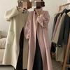New Autumn and Winter Double-sided Wool Coat for Women Korean Style Loose Casual Woolen Coat