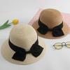 Summer Hat Female Sunshade Sunscreen Straw Straw Hat Seaside Beach Sun Hat Bow Basin Hat