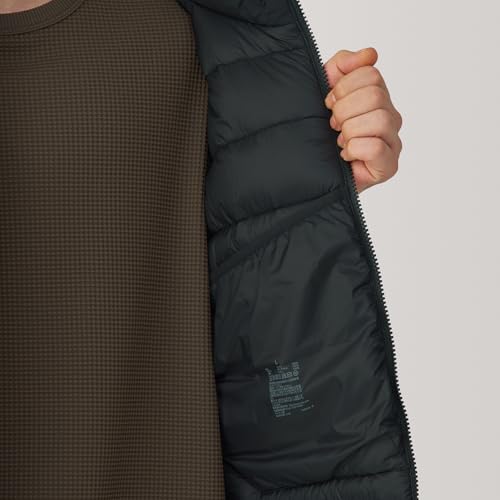 MUJI Men's Water-Repellent, Washable, Padded Walking Vest, AG003A4A, Black, Men's XL