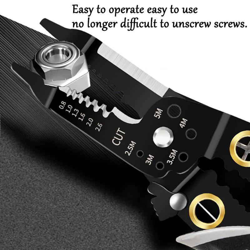 Девять в одном многофункциональный инструмент для зачистки оборванных проводов, специальные электрические разрезные кусачки для намотки, клещи для зачистки проводов и обжима кожи