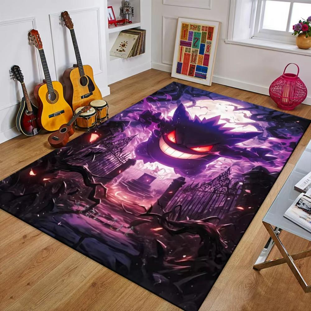 Креативный ковер MINISO Gengar Pokemon Аниме для гостиной, спальни, детский нескользящий игровой коврик, коврик для балкона, лаунжа, дивана, подарок