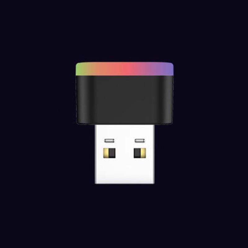 Автомобильная USB радужная подсветка салона, светодиодная подсветка пола для модификации автомобиля, беспроводной декор, мини-лампа без проводов