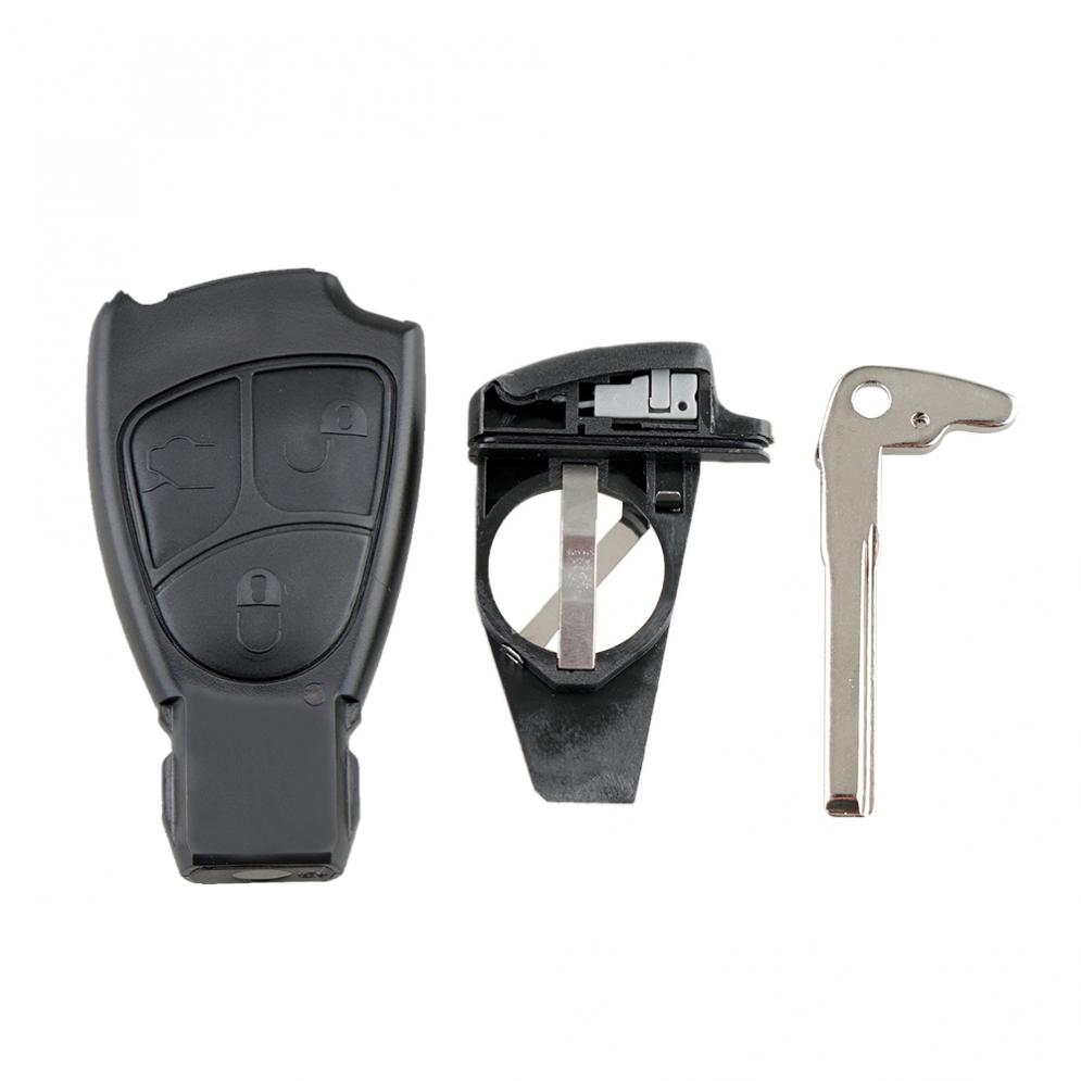 Универсальный вставной чехол с 3 кнопками для дистанционного ключа, чехол для автомобильного брелока в виде ракушки, неразрезанный держатель, подходит для Mercedes BenzC E ML Class Sprinter