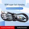 100W 3-in-1 Fast Charging Braided Cable for Huawei & Apple Phones
