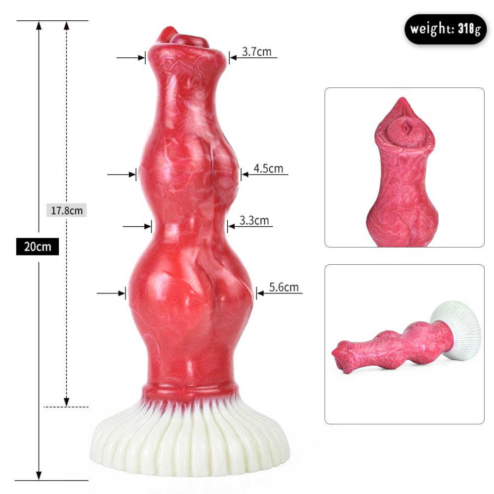 NNSX Big Dog Knot Dildo With Strong Suction Cup Anal Plug G-Spot & Prostate Stimulator Sex Toy for Male Female Pleasure