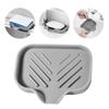 Self Draining Soap Bar Holder Silicone Kitchen Sink Soap Dish Sponge Tray Counter Caddy Organizer For Dish Soap Dispenser