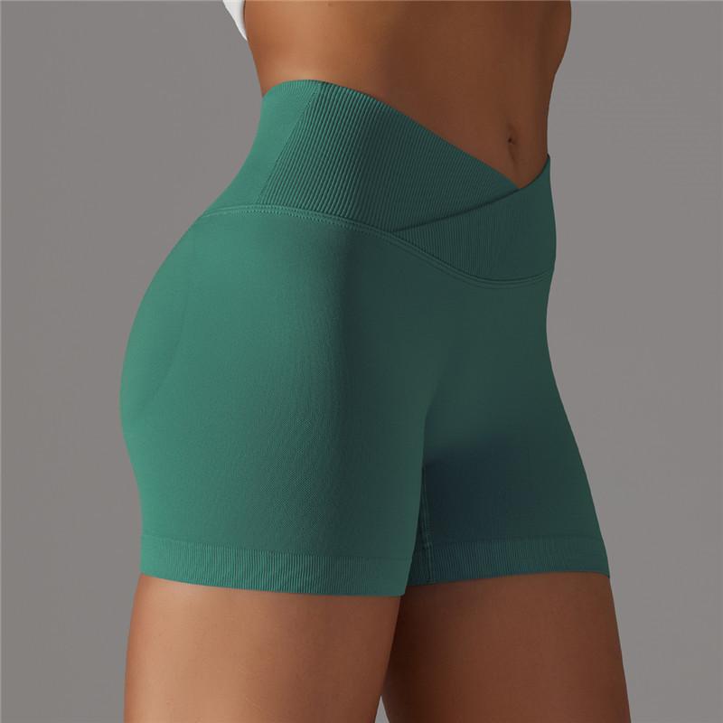 High Waist Yoga Shorts Woman Gym Tights Fitness Elastic Breathable Hip Lifting Sports Shorts