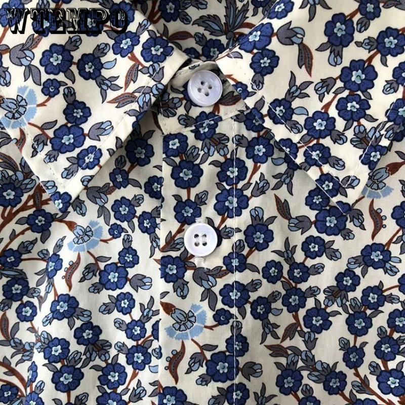 Весенне-осенняя женская рубашка, популярная литература и искусство, ретро-рубашка с виноградным принтом и цветами, свободная большая тонкая рубашка