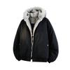 Women's Fur Collar Hooded Cotton Jacket, Men's and Women's Winter Thick Warm Jacket, Cotton Jacket