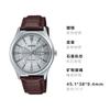 Casio Мужские часы 30 метров водонепроницаемые Кварцевые кожаный ремешок серебристый циферблат MTP-V006L-7C