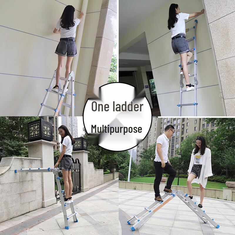 YULILONG Multi-functional Aluminum Convertible Ladder