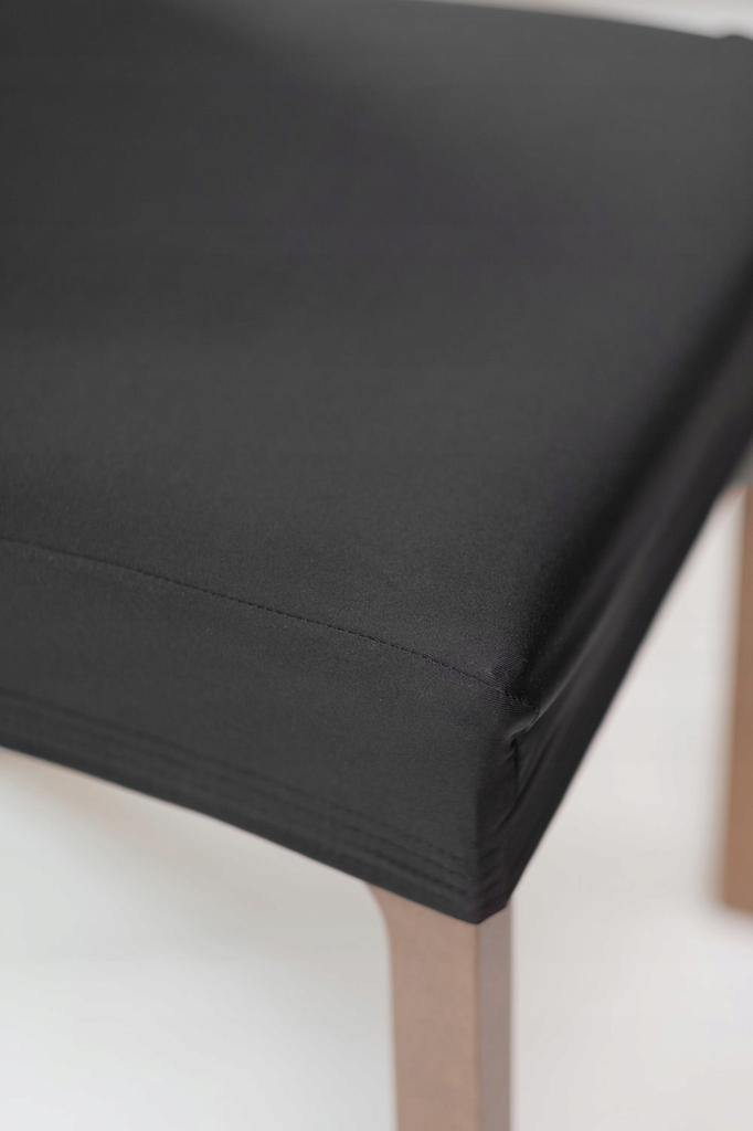 Seat Cover For Chair Seat Smooth Elastic Black