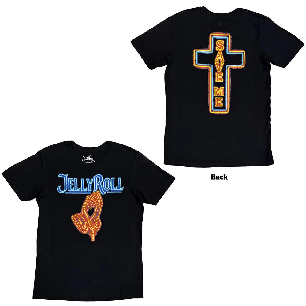 Jelly Roll T-Shirt: Save Me Neon (Black) (Back Print) OFFICIAL NEW