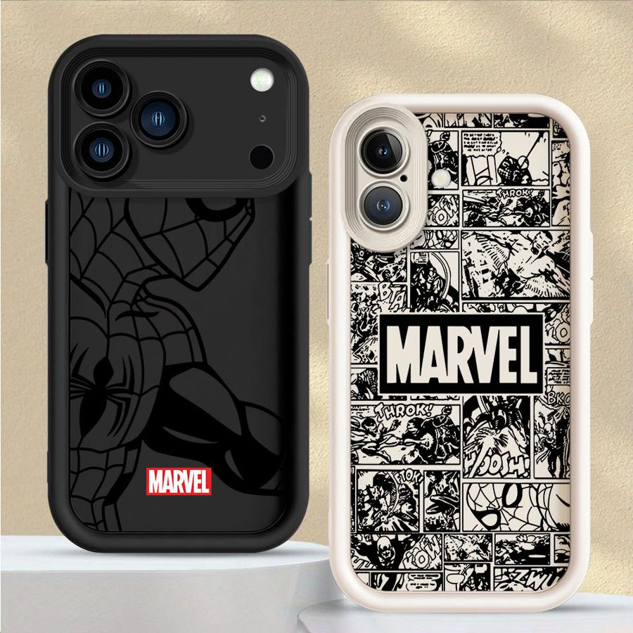 Крутой чехол для телефона Marvel Человек-паук Железный человек для iPhone 13 12 11 Pro Max 15 16 14 Plus XR 17 Air 16e XS Max Мягкий чехол