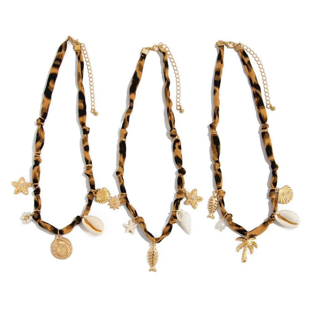 Ingemark 3Pcs/Set Creative Vintage Starfish Conch Fish Imitation Pearl Pendant Necklace Women 2026 Summer Beach Party Jewelry