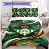 Real Betis Football Printed 3 Pieces Bedding Set, Comfortable Skin Friendly Bedroom Duvet Cover Set