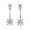 Personalized Tassel Fashion Octagram Tremella Model, Star Eternal Star Long Stud Earrings