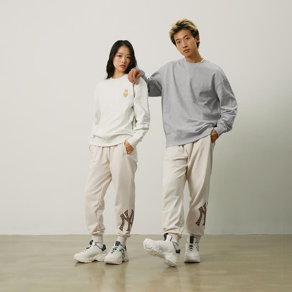 New MLB Big Ball Chunky Sneakers Unisex Low Top White 3ASHBDM4N-50BKS