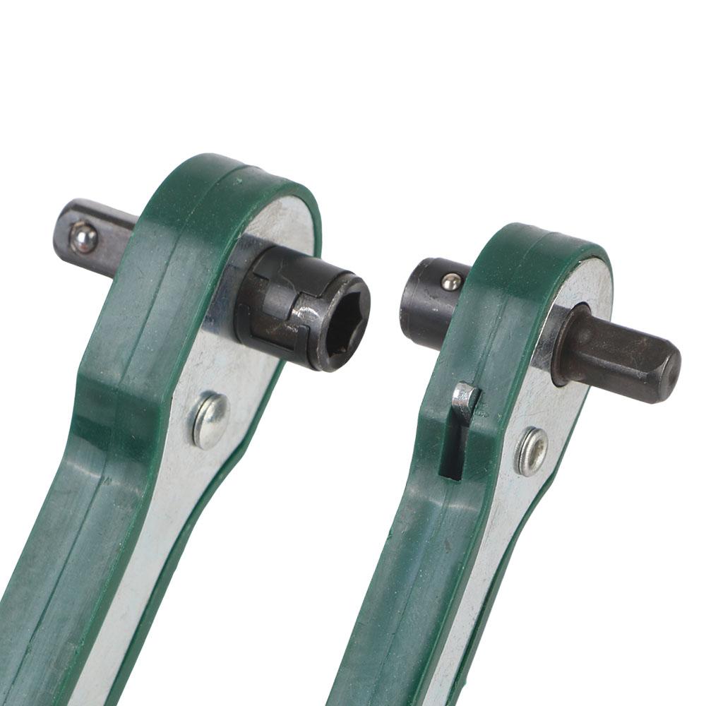 Квадратный шестигранный регулируемый храповый ключ 2 в 1 Практичный адаптер 1/4 дюйма Отвертка Торцевая головка Стержень Быстросъемный торцевой ключ Инструменты