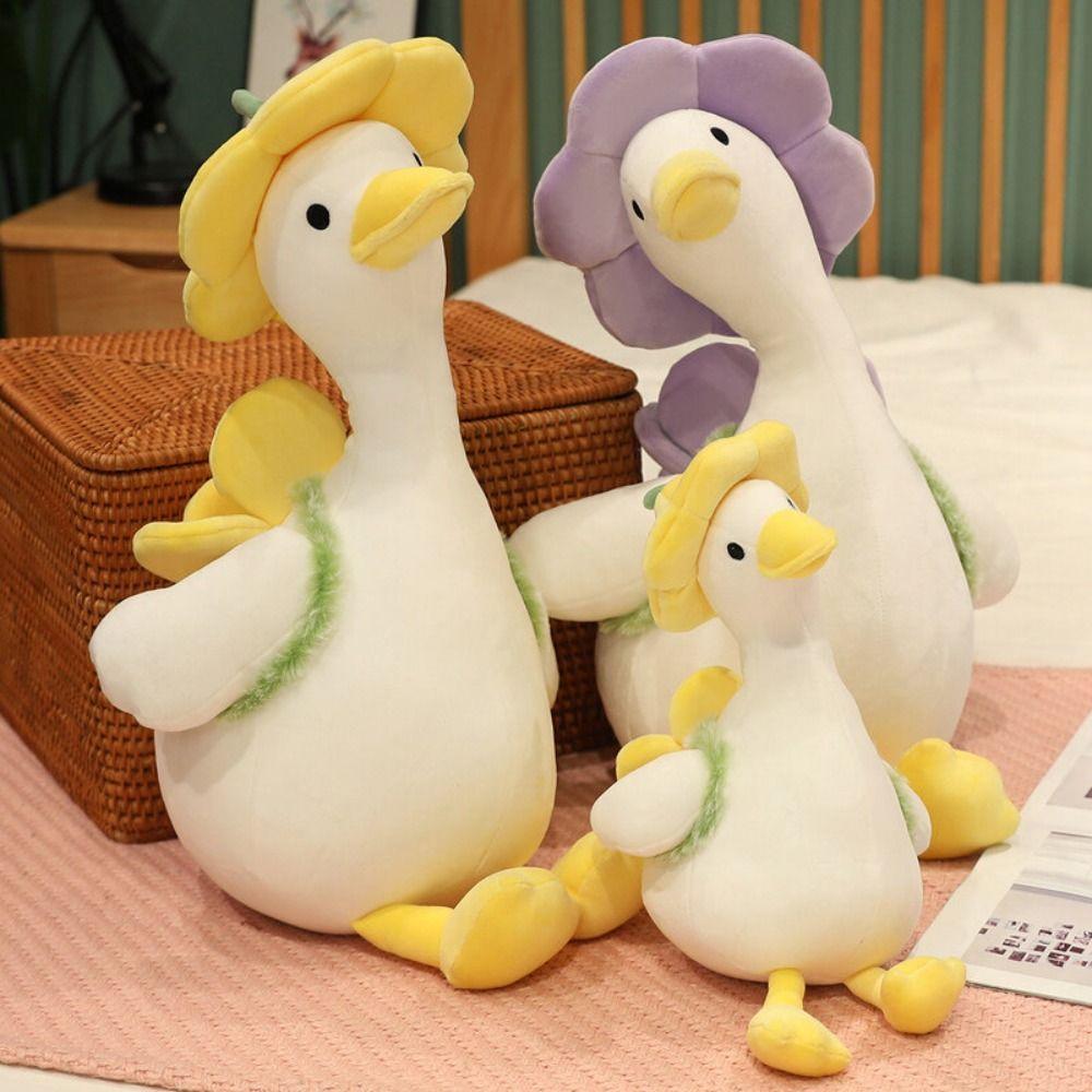 Flower Hiking Duck Appease Doll PP Cotton Spring Outing Duck Stuffed Doll Children Gift