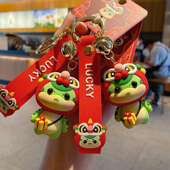 Брелок в виде мультяшной змеи, китайский Новый год, талисман на удачу, год Змеи